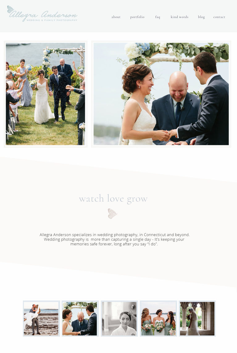 pro photo websites for photographers - wedding photography template mockup pro photo 7 by prophoto designer Jessie Mary & Co.