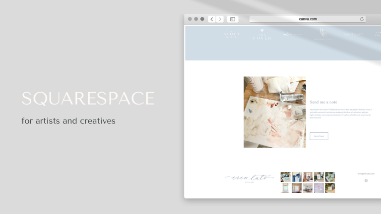 SquareSpace for artists and creatives - how to setup a SquareSpace website for your business in 5 simple steps
