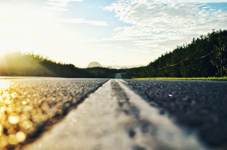 Gray Concrete Road